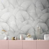 Galerie 34509 Kumano Palm Leaf Silver Grey Wallpaper 34509 Silver Grey Wallpaper