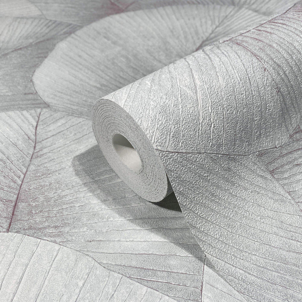 Galerie 34512 Kumano Palm Leaf Silver Grey Wallpaper 34512 Silver Grey Wallpaper