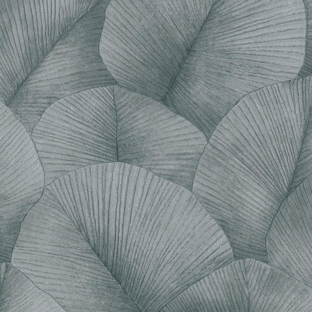 Galerie 34514 Kumano Palm Leaf Silver Grey Wallpaper 34514 Silver Grey Wallpaper