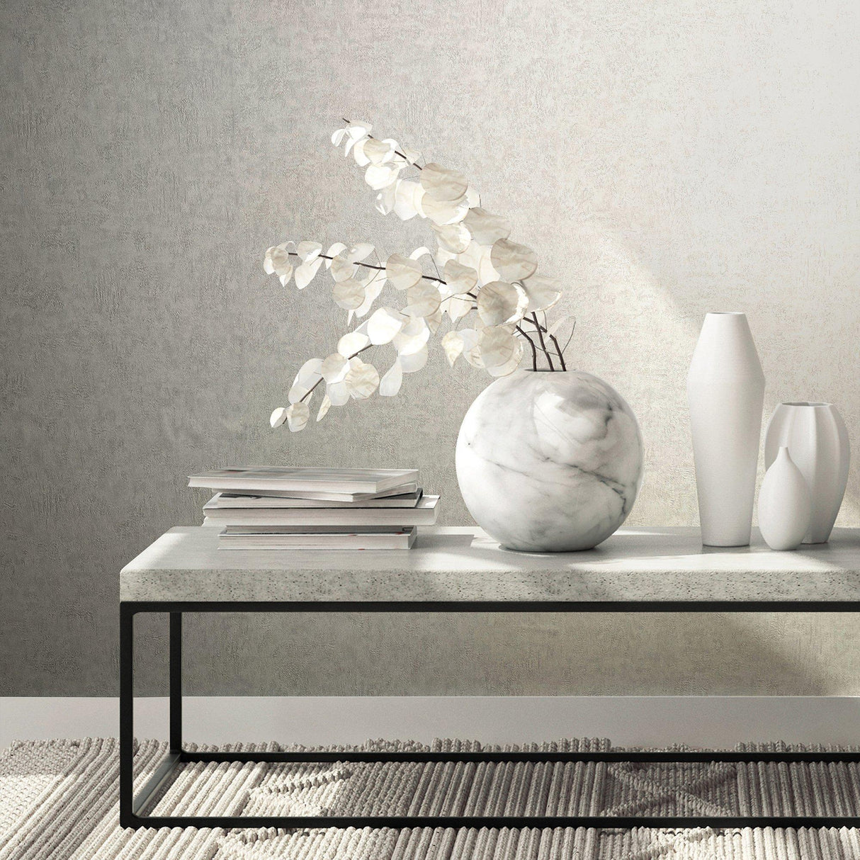 Galerie 34519 Kumano Plaster Silver Grey Wallpaper 34519 Silver Grey Wallpaper