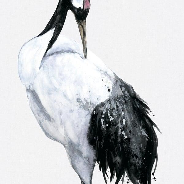Galerie 34594 Painted Crane Mural White Mural
