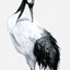Galerie 34594 Kumano Painted Crane White Mural 34594 White Mural