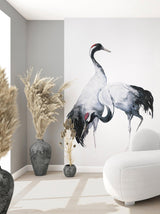 Galerie 34596 Kumano Painted Crane White Mural 34596 White Mural
