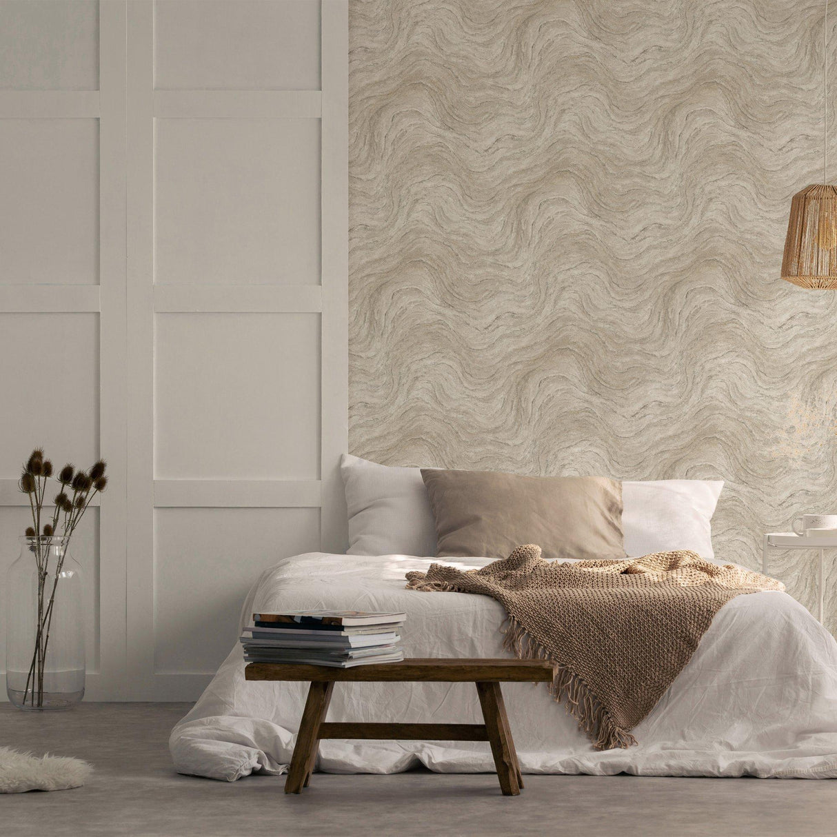 Galerie 45757 The Bricks And More Marble optic Beige Wallpaper 45757 Beige Wallpaper