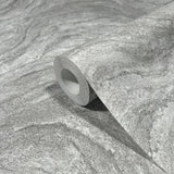 Galerie 45758 The Bricks And More Marble optic Silver Grey Wallpaper 45758 Silver Grey Wallpaper