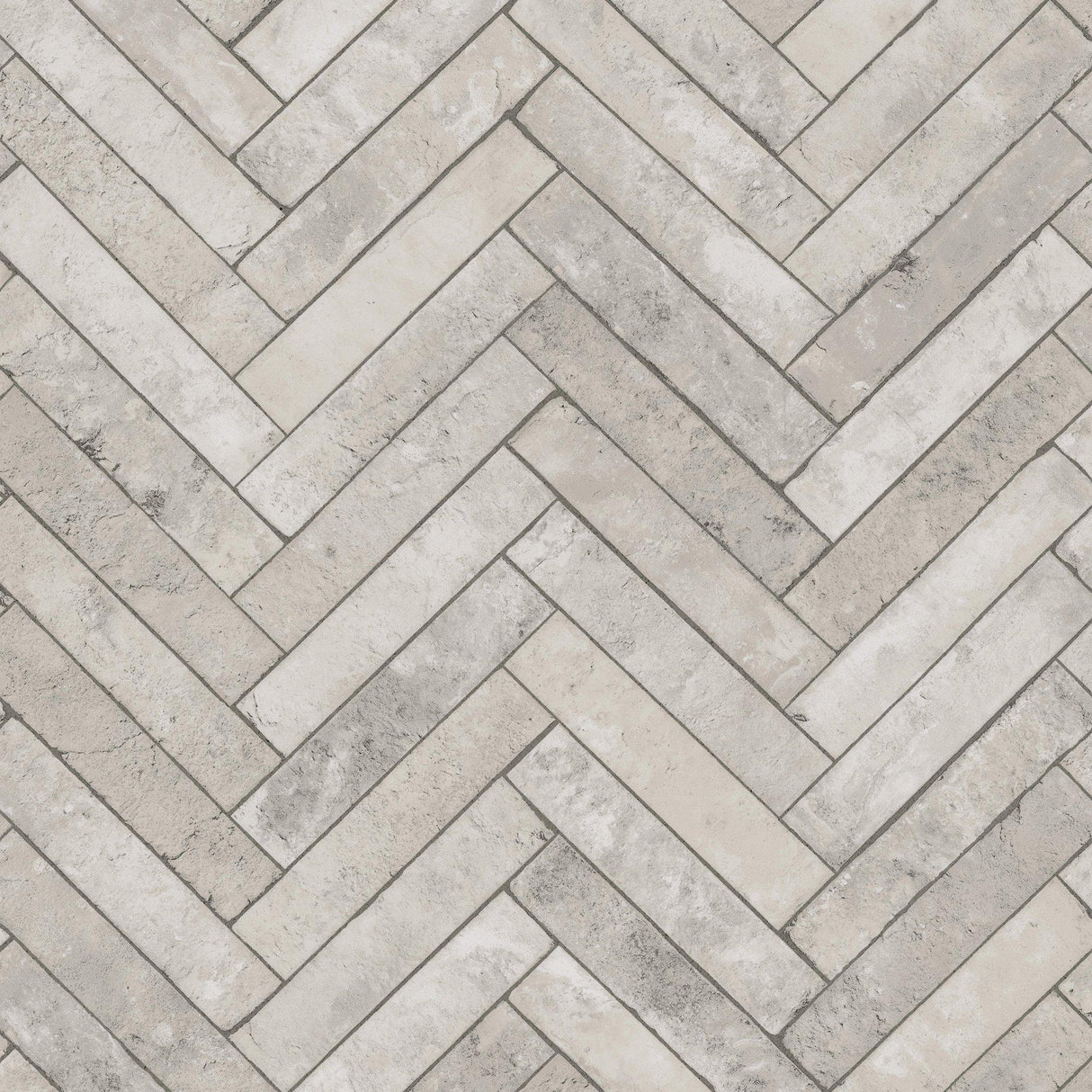 Galerie 45762 The Bricks And More Brick Herringbone Silver Grey Wallpaper 45762 Silver Grey Wallpaper