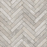 Galerie 45762 The Bricks And More Brick Herringbone Silver Grey Wallpaper 45762 Silver Grey Wallpaper