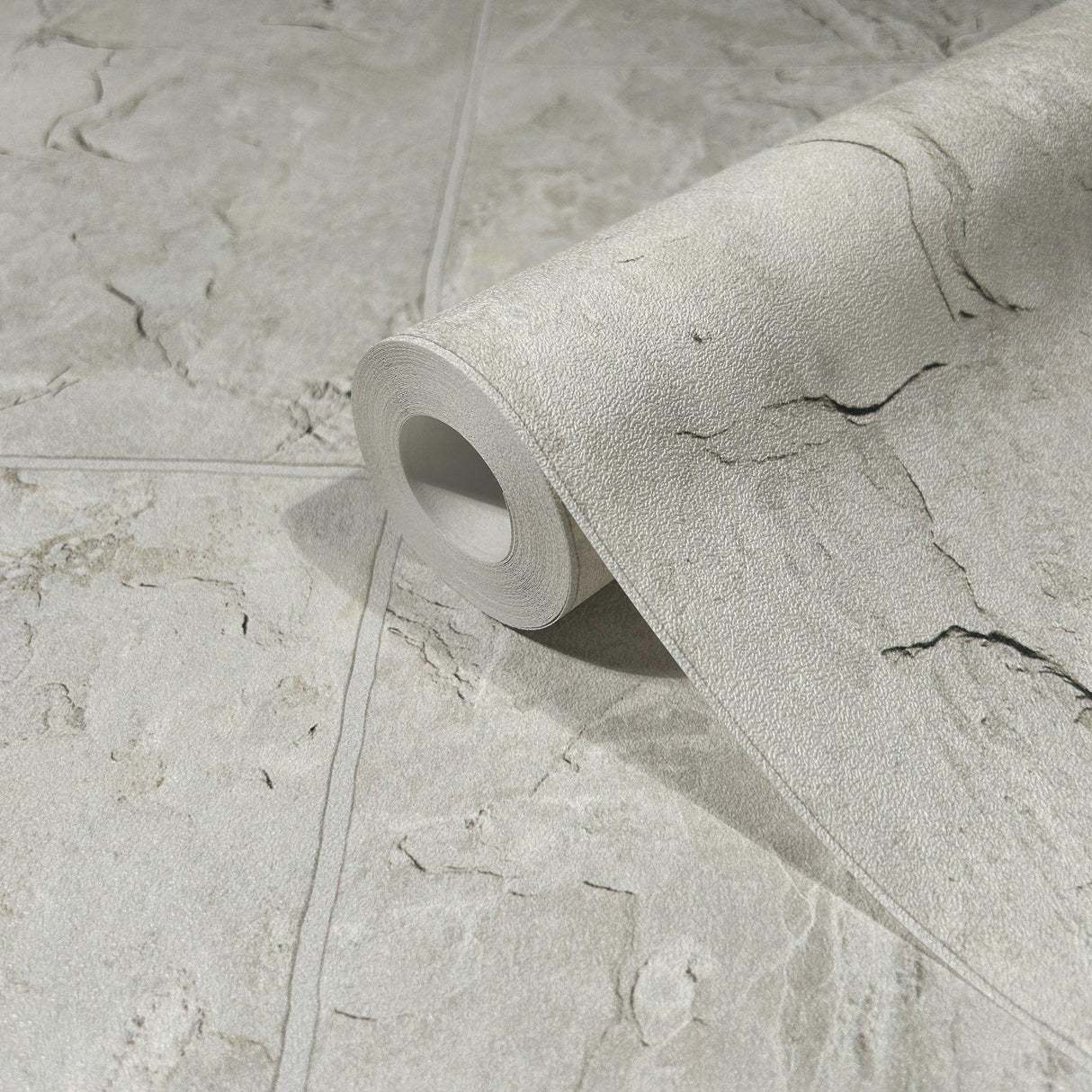 Galerie 45767 The Bricks And More Tile optic Silver Grey Wallpaper 45767 Silver Grey Wallpaper
