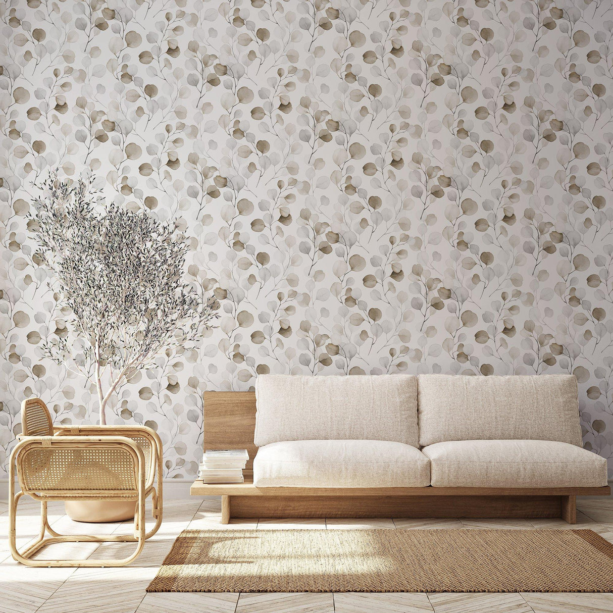 Galerie 47423 Flora Eucalyptus Bronze Brown Wallpaper 47423 Bronze Brown Wallpaper