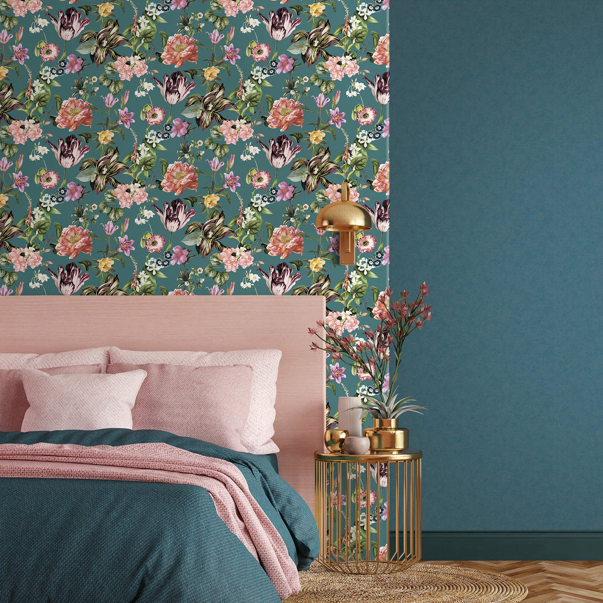 Galerie 47462 Flora Cherry Blossom Green Wallpaper 47462 Green Wallpaper