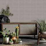 Galerie 47487 Flora Diamond Weave Silver Grey Wallpaper 47487 Silver Grey Wallpaper