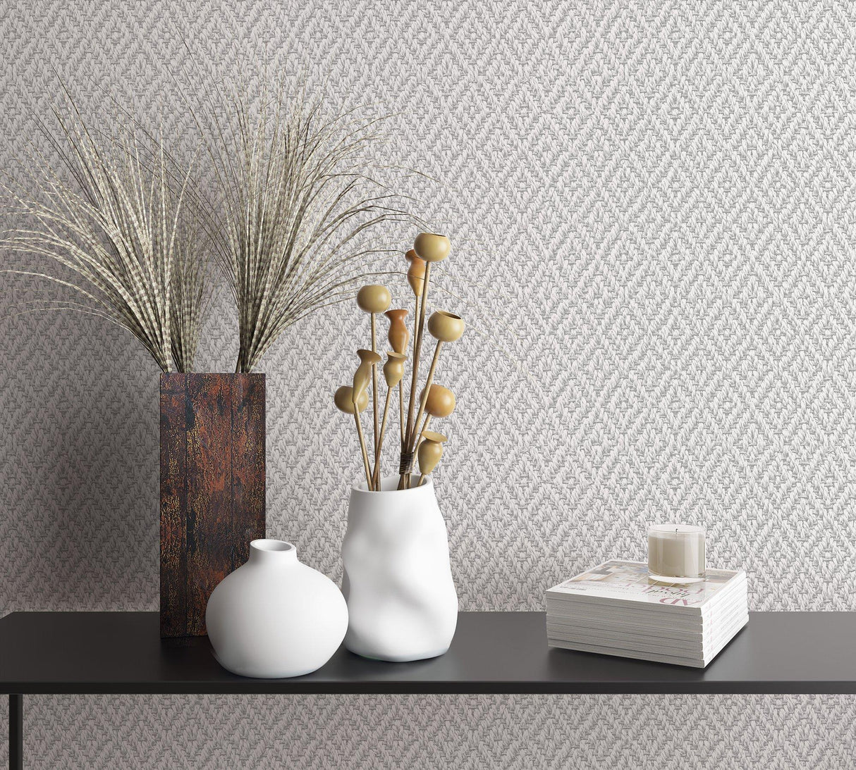 Galerie 47489 Flora Diamond Weave Beige Wallpaper 47489 Beige Wallpaper