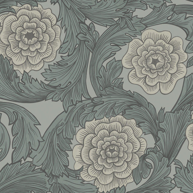 Galerie 51009 Blomstermala Big Bloom Silver Grey Wallpaper 51009 Silver Grey Wallpaper