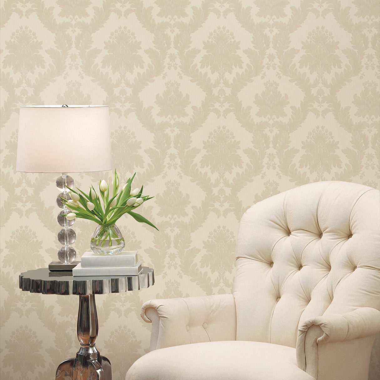 Galerie 95111 Ornamenta 2 Classic Damask Beige Wallpaper 95111 Beige Wallpaper