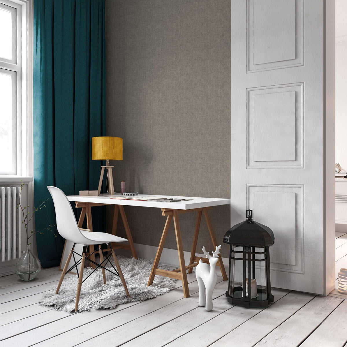 Galerie AC60041 Absolutely Chic Hessian Effect Texture Beige Wallpaper AC60041 Beige Wallpaper