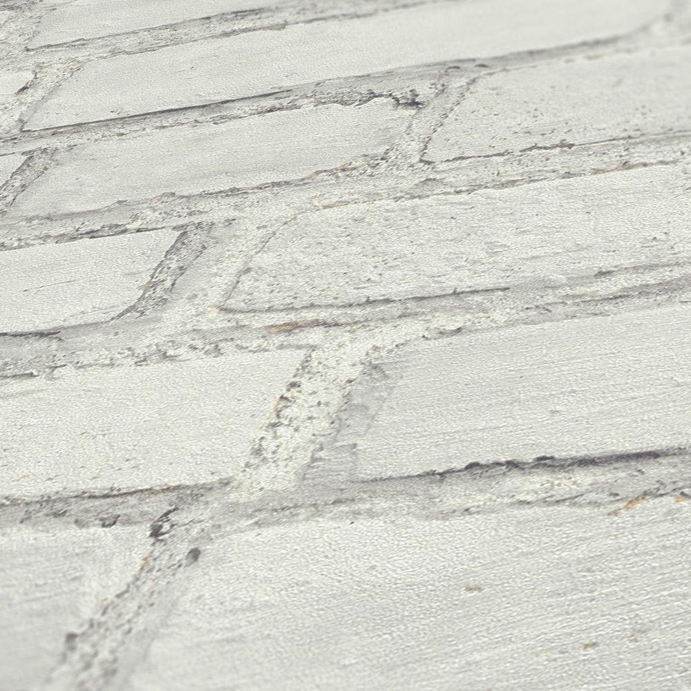Galerie BB51101 The Bricks And More Coastal Brick Effect Motif White Wallpaper BB51101 White Wallpaper