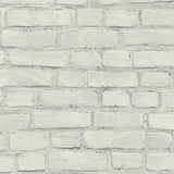 Galerie BB51101 The Bricks And More Coastal Brick Effect Motif White Wallpaper BB51101 White Wallpaper