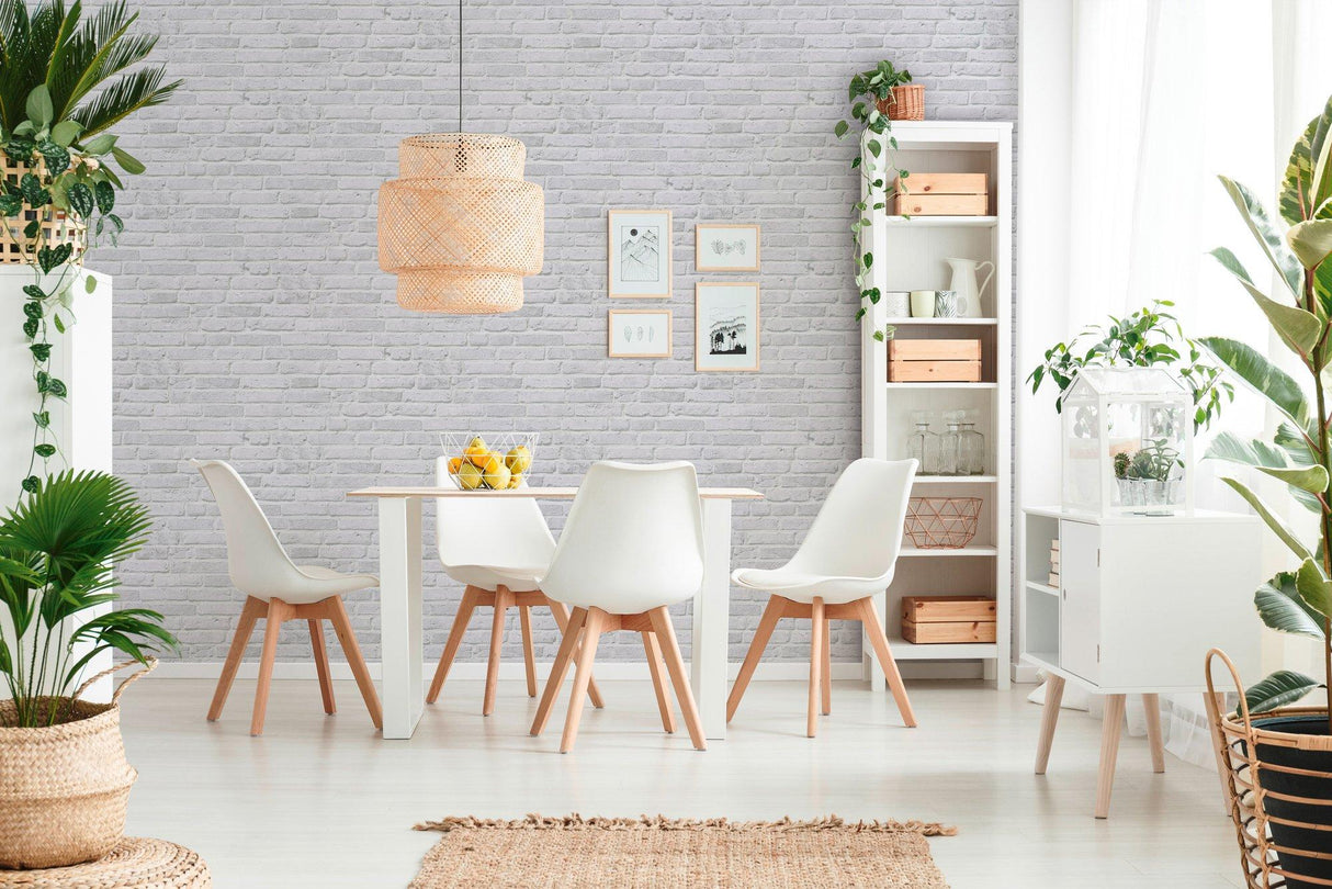 Galerie BB51104 The Bricks And More Brickshire Residents Motif Silver Grey Wallpaper BB51104 Silver Grey Wallpaper
