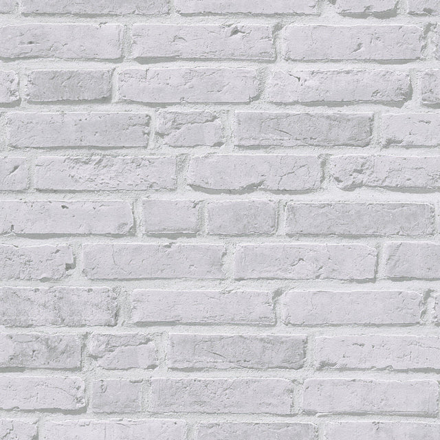 Galerie BB51104 The Bricks And More Brickshire Residents Motif Silver Grey Wallpaper BB51104 Silver Grey Wallpaper