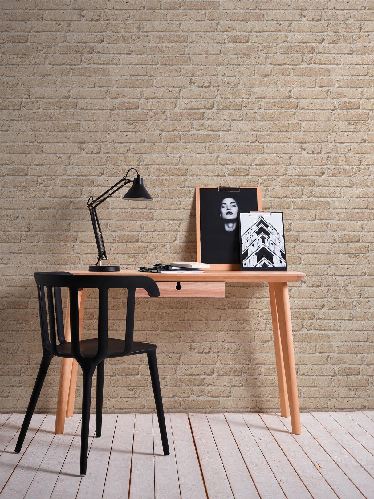 Galerie BB51106 The Bricks And More Weathered Walls Motif Beige Wallpaper BB51106 Beige Wallpaper