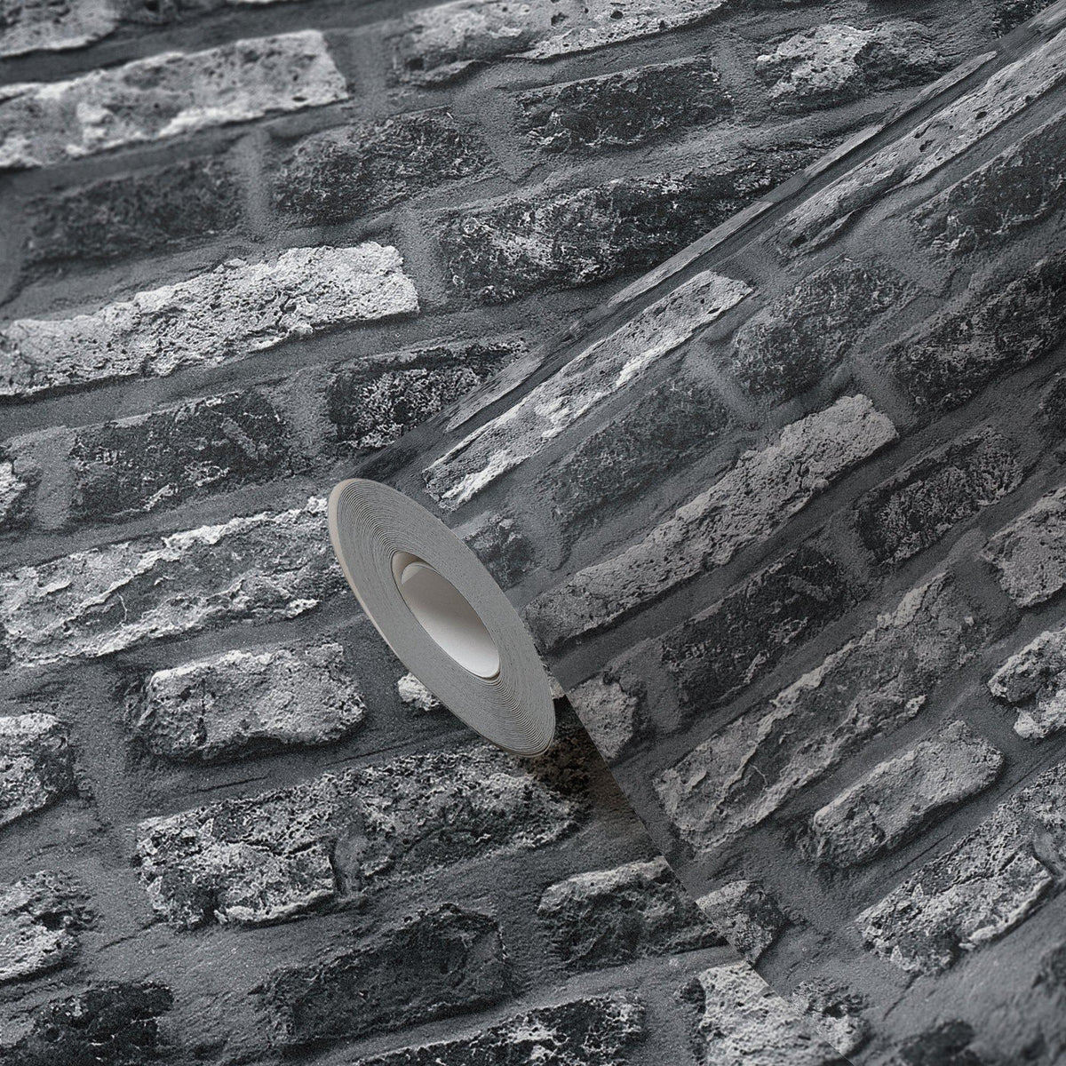 Galerie BB51112 The Bricks And More Brickshire Residents Motif Silver Grey Wallpaper BB51112 Silver Grey Wallpaper