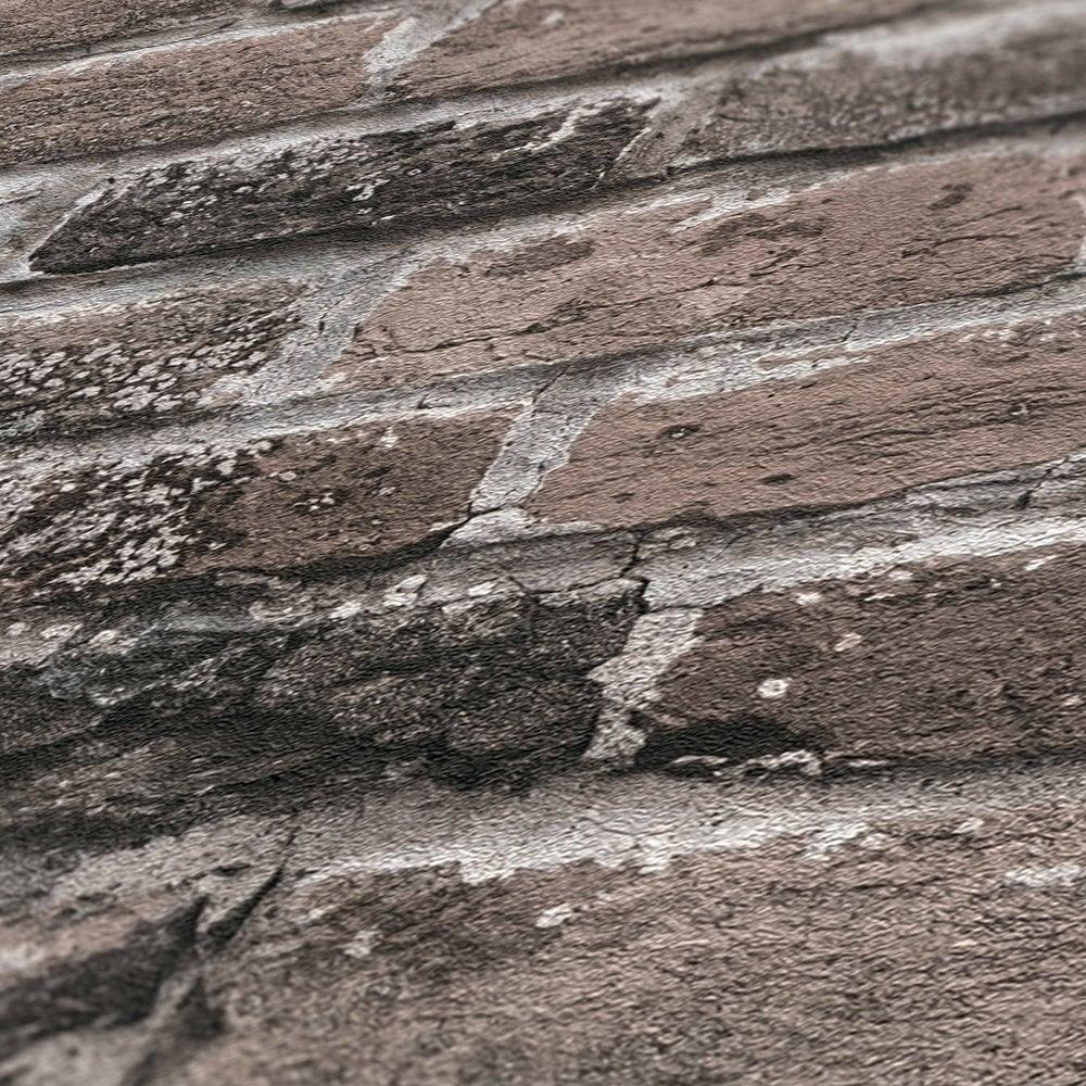 Galerie BB51117 The Bricks And More Brickshire Residents Motif Bronze Brown Wallpaper BB51117 Bronze Brown Wallpaper