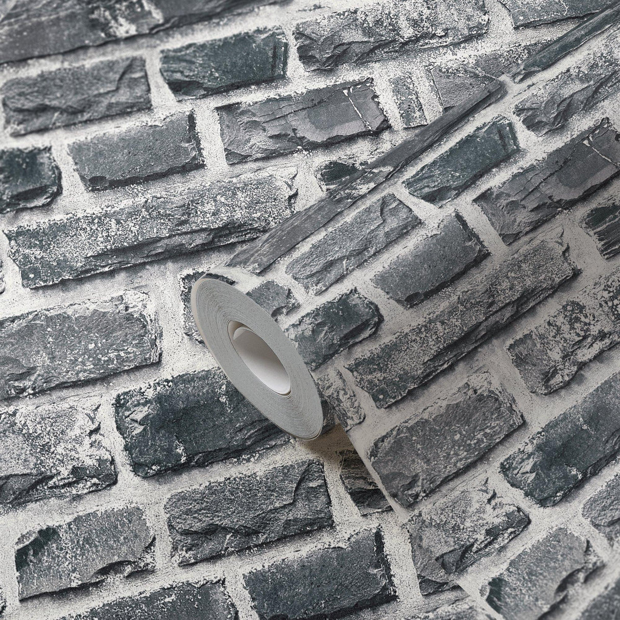 Galerie BB51123 The Bricks And More Stone Symphony Motif Silver Grey Wallpaper BB51123 Silver Grey Wallpaper