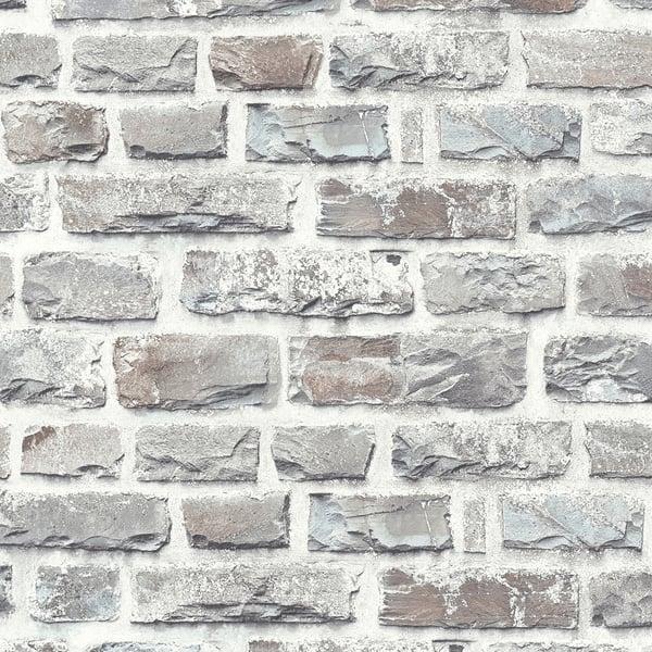 Galerie BB51124 Stone Symphony Motif Silver Grey Wallpaper