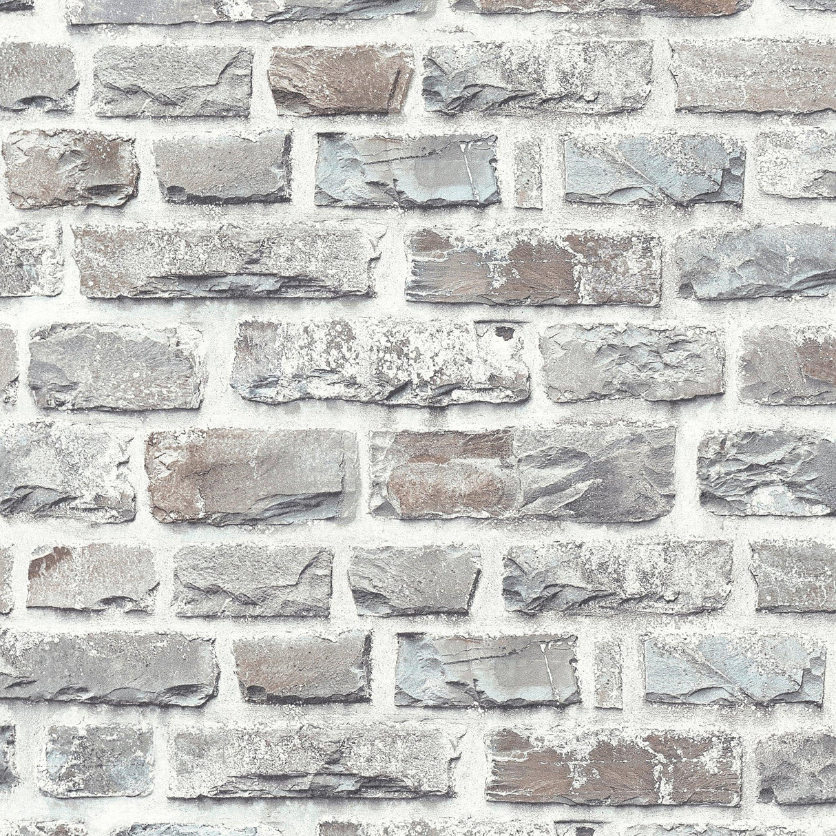 Galerie BB51124 The Bricks And More Stone Symphony Motif Silver Grey Wallpaper BB51124 Silver Grey Wallpaper