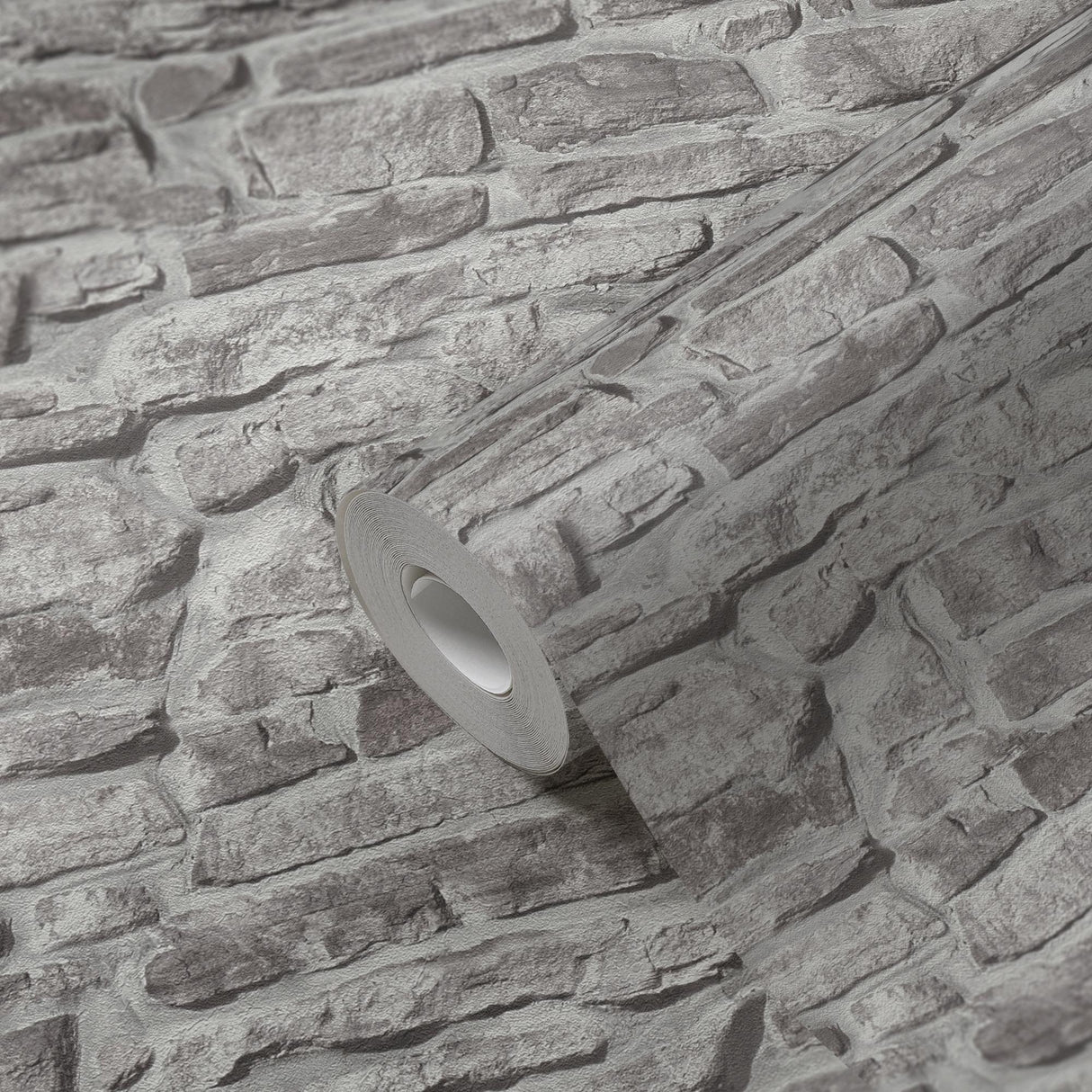 Galerie BB51125 The Bricks And More Stone Symphony Motif Silver Grey Wallpaper BB51125 Silver Grey Wallpaper