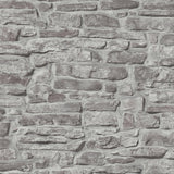 Galerie BB51125 The Bricks And More Stone Symphony Motif Silver Grey Wallpaper BB51125 Silver Grey Wallpaper