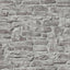 Galerie BB51125 The Bricks And More Stone Symphony Motif Silver Grey Wallpaper BB51125 Silver Grey Wallpaper