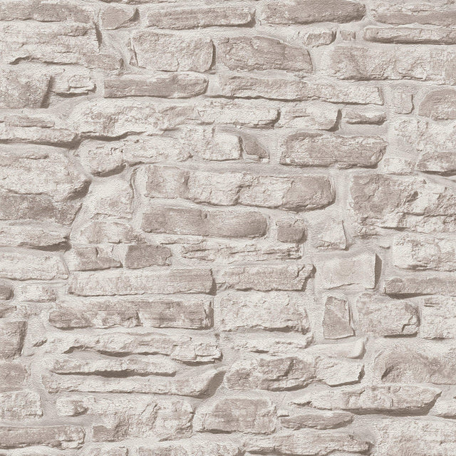 Galerie BB51126 The Bricks And More Stone Symphony Motif Silver Grey Wallpaper BB51126 Silver Grey Wallpaper