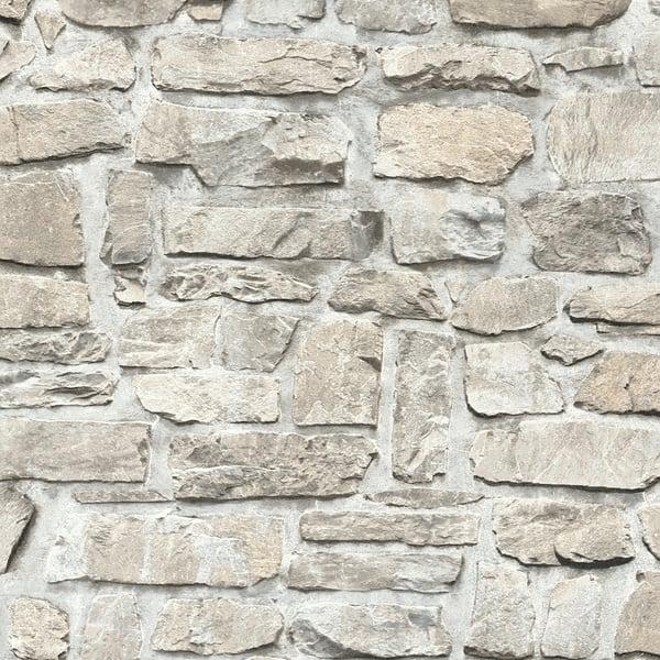 Galerie BB51130 Stone Symphony Motif Silver Grey Wallpaper