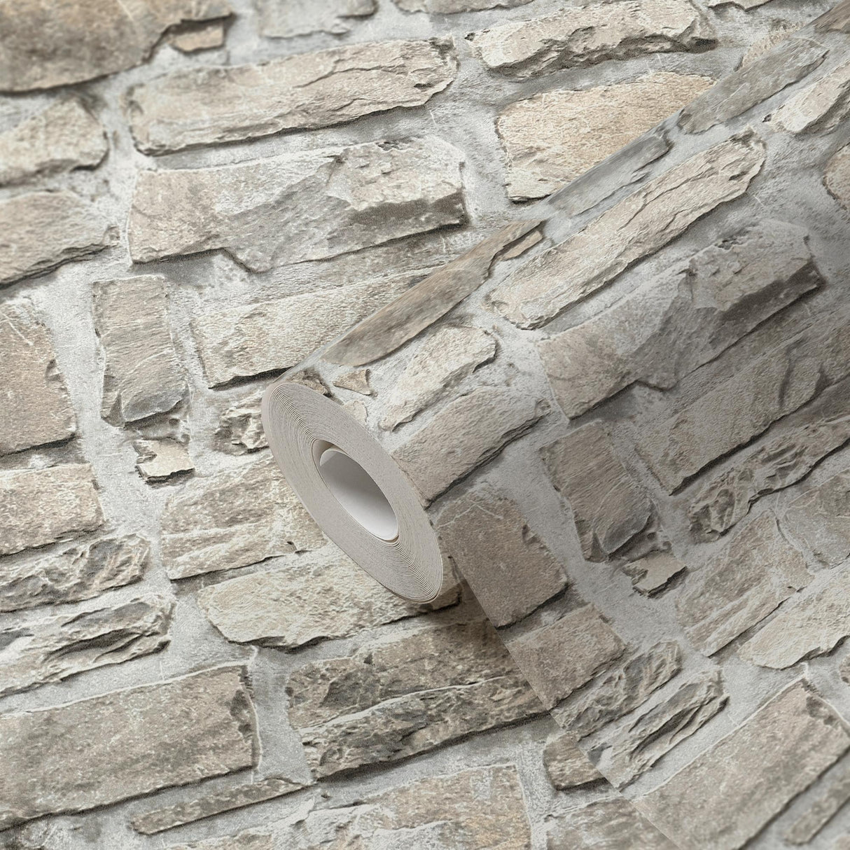 Galerie BB51130 The Bricks And More Stone Symphony Motif Silver Grey Wallpaper BB51130 Silver Grey Wallpaper