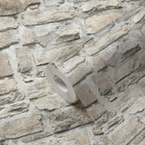 Galerie BB51130 The Bricks And More Stone Symphony Motif Silver Grey Wallpaper BB51130 Silver Grey Wallpaper