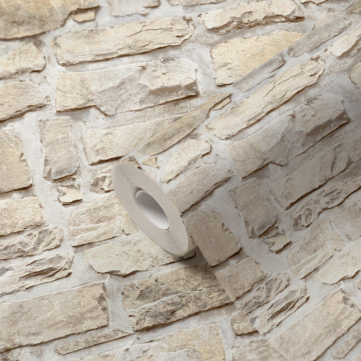 Galerie BB51131 The Bricks And More Stone Symphony Motif Beige Wallpaper BB51131 Beige Wallpaper