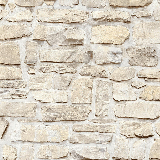 Galerie BB51131 The Bricks And More Stone Symphony Motif Beige Wallpaper BB51131 Beige Wallpaper
