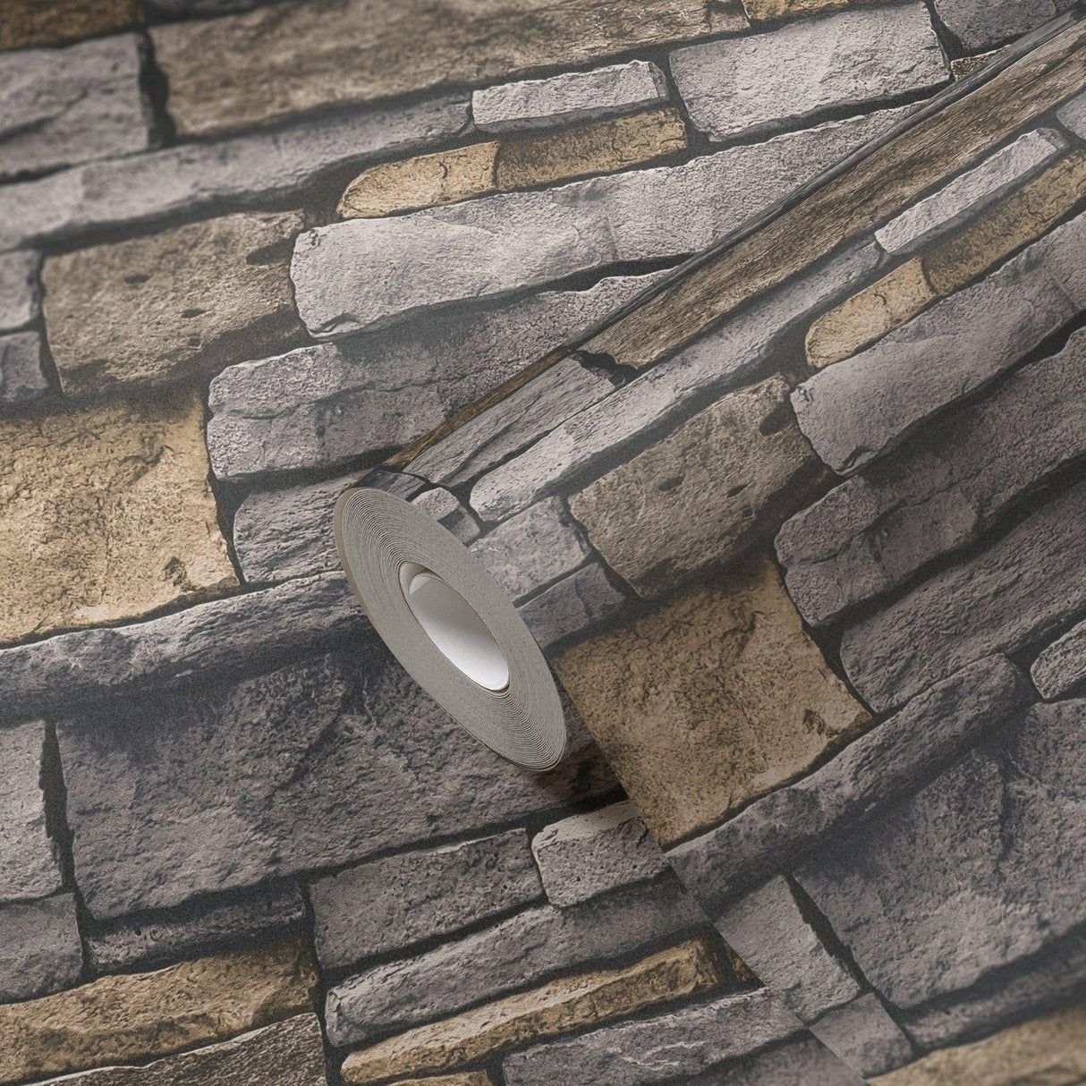 Galerie BB51134 The Bricks And More Sandstone Splendour Motif Silver Grey Wallpaper BB51134 Silver Grey Wallpaper