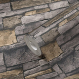 Galerie BB51134 The Bricks And More Sandstone Splendour Motif Silver Grey Wallpaper BB51134 Silver Grey Wallpaper