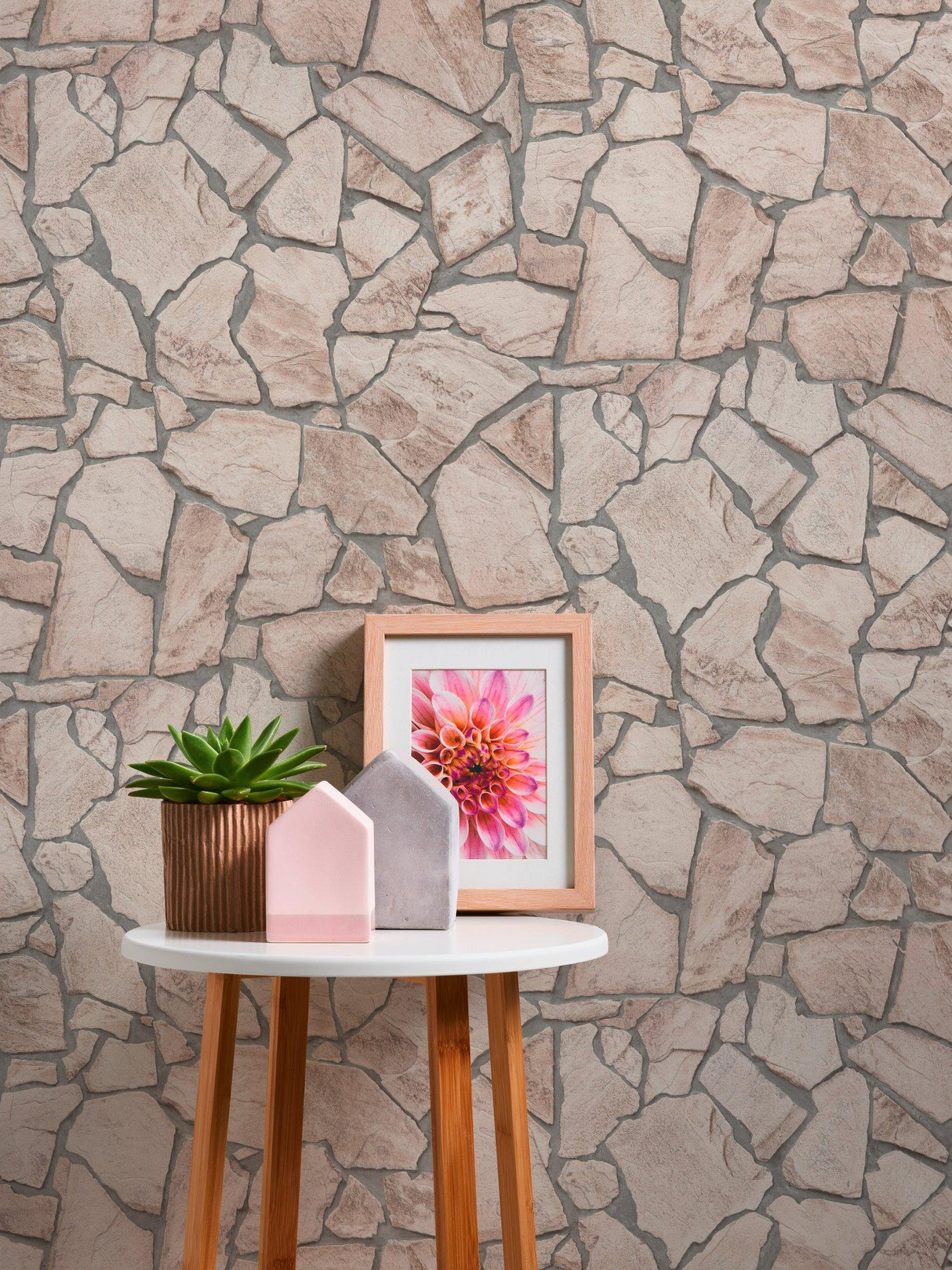 Galerie BB51137 The Bricks And More Claystone Cottage Motif Beige Wallpaper BB51137 Beige Wallpaper