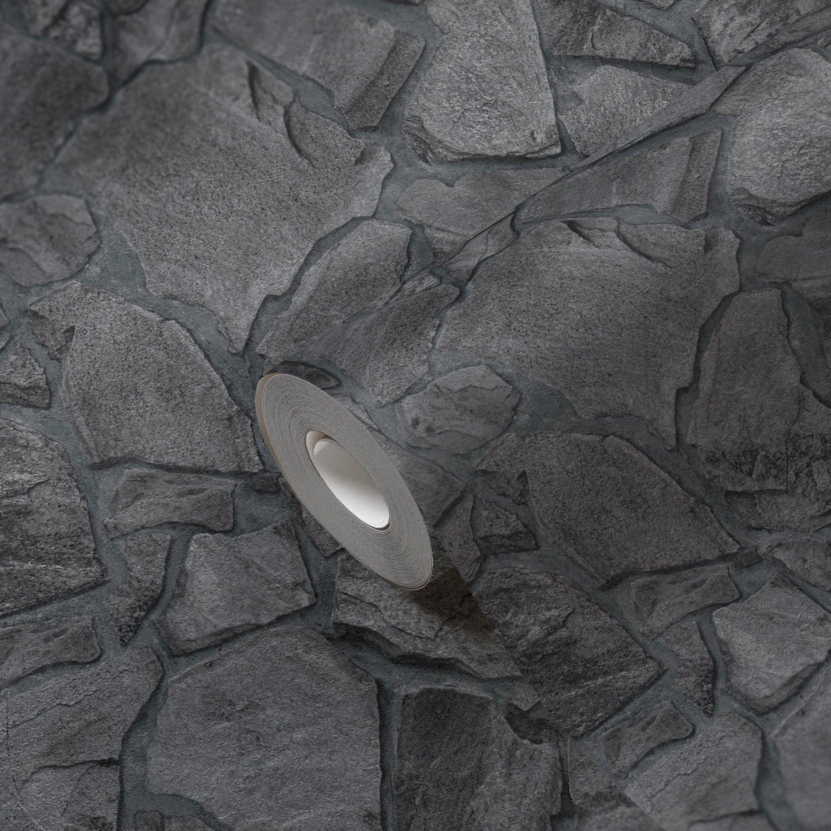 Galerie BB51141 The Bricks And More Petrified Paradise Motif Silver Grey Wallpaper BB51141 Silver Grey Wallpaper