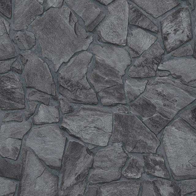 Galerie BB51141 The Bricks And More Petrified Paradise Motif Silver Grey Wallpaper BB51141 Silver Grey Wallpaper