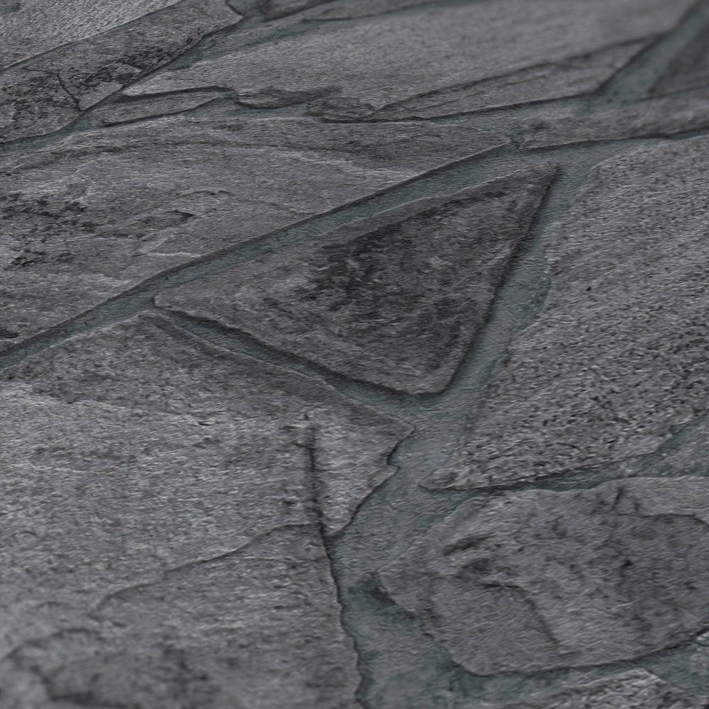 Galerie BB51141 The Bricks And More Petrified Paradise Motif Silver Grey Wallpaper BB51141 Silver Grey Wallpaper