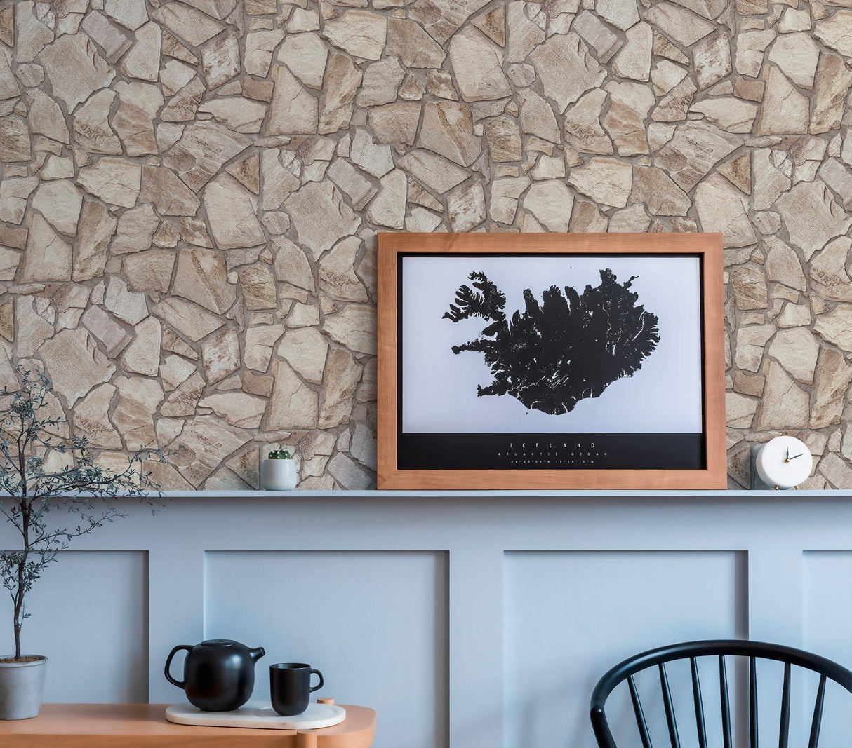 Galerie BB51142 The Bricks And More Claystone Cottage Motif Beige Wallpaper BB51142 Beige Wallpaper