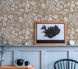 Galerie BB51142 The Bricks And More Claystone Cottage Motif Beige Wallpaper BB51142 Beige Wallpaper