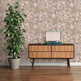 Galerie BB51143 The Bricks And More Claystone Cottage Motif Beige Wallpaper BB51143 Beige Wallpaper