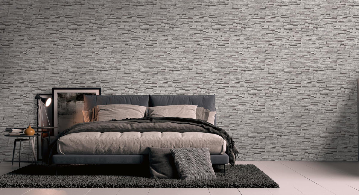 Galerie BB51150 The Bricks And More Graceful Granite Motif Beige Wallpaper BB51150 Beige Wallpaper