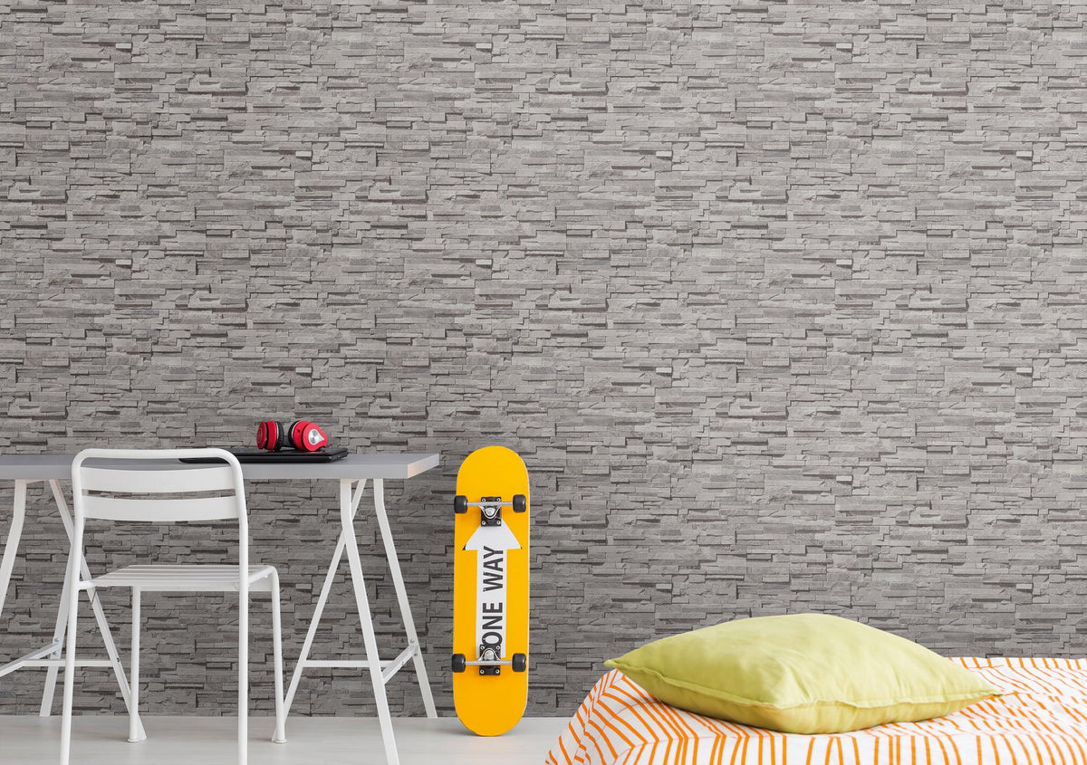 Galerie BB51150 The Bricks And More Graceful Granite Motif Beige Wallpaper BB51150 Beige Wallpaper