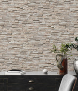 Galerie BB51151 The Bricks And More Graceful Granite Motif Beige Wallpaper BB51151 Beige Wallpaper